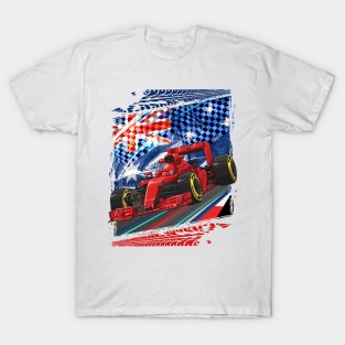 Formula Australia Racing Circuit Car Map Grand Prix Race T-Shirt